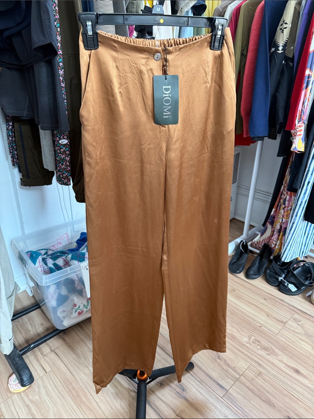 Díomí SILK Pants in Copper Brown NWT